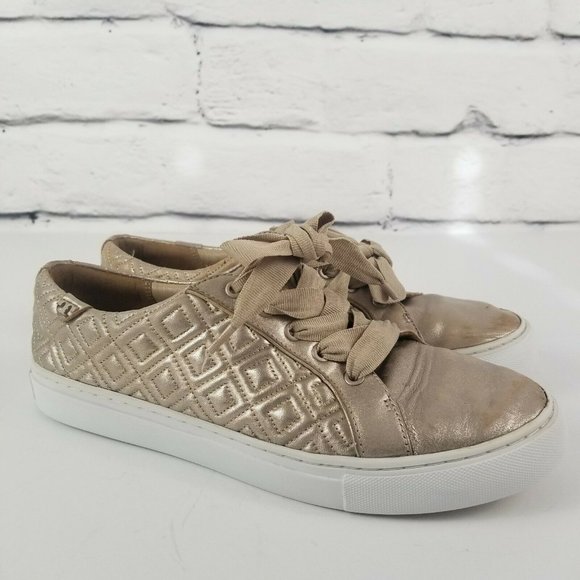Tory Burch Marion Quilted Metallic Sneakers - Picture 5 of 8